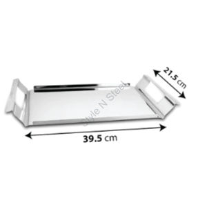 Premium Stainless Steel Serving Collection With Silver With Tray <b>Dessert</b> Serving <b>Set</b> Snacks Stylish Design - Product Image 5