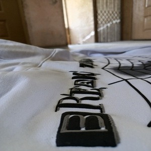 OEM high Quality pullover Hoodie with <b>puff</b> printing 100% cotton with custom <b>bag</b> and tag - Product Image 2