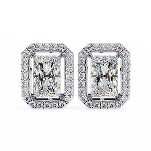 Boucles d'oreilles en or 18 carats avec diamants et pierres précieuses uniques cultivées en laboratoire - Product Image 4