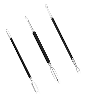 Empujador de Cutículas de Doble Extremo de Acero Inoxidable, Herramienta Profesional Reutilizable de Alta Calidad para Manicura, Pedicura, Cuidado y Limpieza de Uñas - Product Image 1