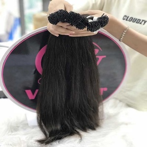 Venta al por mayor de extensiones de cabello con punta de queratina marrón, doble trazado, estilo recto europeo Remy Bond de VQ Hair - Product Image 2