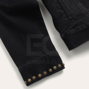 Veste en jean pour homme à prix bas et de haute qualité, logo personnalisé imprimé, veste en jean sur mesure pour homme, taille plus - Product Image 6