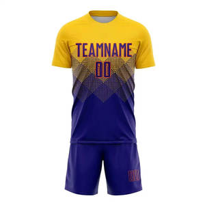 Top haute qualité Football uniforme porter ensemble équipe Football Kits séchage rapide sublimé Football football maillot costume chemises et hauts - Product Image 4