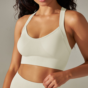 Vêtements de sport ajustés à taille haute pour femmes, respirants, athlétiques, leggings de yoga sans couture, ensemble de gym avec motif uni - Product Image 5