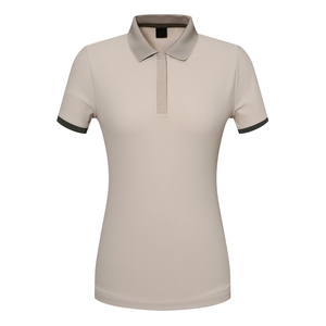 Polo de golf vierge d'été pour femmes, polo slim à manches courtes pour femmes, polo avec logo personnalisé, vente en gros - Product Image 4