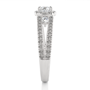 Bague de fiançailles en diamant de luxe réglable en gros, diamant de laboratoire VVS2, diamant CVD, or massif 14 carats, alliances - Product Image 6