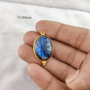 Elegant Handcrafted Flower Design Labradorite <b>Crystal</b> Gold Plated <b>Pendant</b>: Exquisite Carved Gemstone Jewelry - Product Image 4