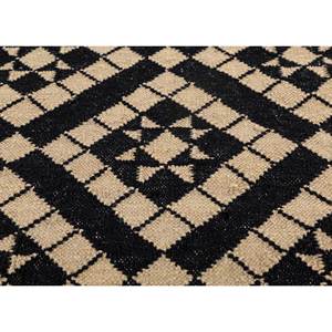 พรมขนสัตว์ทอลายเรียบอัลฮัมบราสีเทาและสีดำลายเรขาคณิตสำหรับบ้าน-ADWL-13162 - Product Image 3