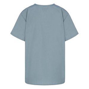 Haut tunique d'infirmière à col rabattu personnalisé pour femmes, passepoil blanc, uniformes d'hôpital en gros - Product Image 4