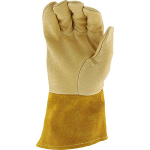 Gants de travail en cuir de vachette de haute qualité imperméables et de protection de sécurité pour le soudage et la conduite disponibles dans toutes les tailles - Product Image 3