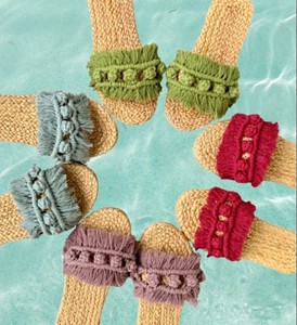 Macrame <b>Sandals</b>, Women <b>Sandals</b>, Handmade <b>Sandals</b>, Straw <b>Sandals</b>, Bohemian, Hotel slippers - Product Image 1