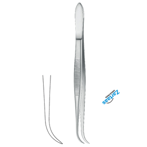 Pince à éclats lisses en acier inoxydable de haute qualité, fabricant d'instruments chirurgicaux incurvés de 12.5cm / 5" - Product Image 3