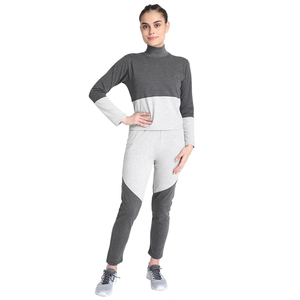 Trajes deportivos de 2 piezas de Invierno para mujer de 100% algodón de peso pesado respetuosos con el medio ambiente con logotipo personalizado - Product Image 1