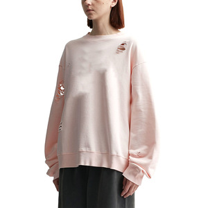 Manufacture Wholesale Custom Cotton Fleece Winter Women's Embroidery Boxy <b>Crewneck</b> Hoodie Sweatshirt High Quality Eco-Friendly - Product Image 2