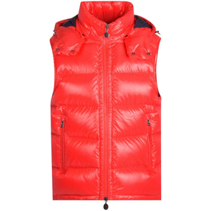 Blouson bombardier chaud d'hiver pour hommes sans manches en toile enduite imperméable avec logo personnalisable vente en gros - Product Image 1