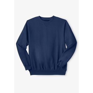 Sudadera de cuello redondo azul marino para hombre al por mayor, Jersey de algodón 100% para todas las estaciones, tejido polar transpirable, diseño estampado de invierno - Product Image 4