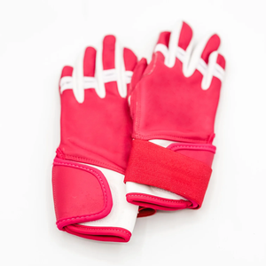 Nouveau noir blanc longue manchette en cuir Baseball Softball gants de frappeur avec paume en cuir Durable et poignée supérieure pour l'entraînement - Product Image 6