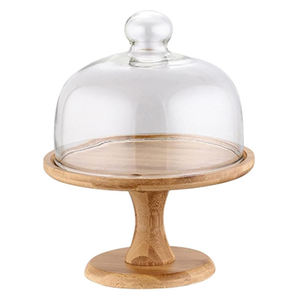SUPPORT À GÂTEAUX EN BOIS AVEC VERRE TAILLE PERSONNALISÉE DÉCORATION DE TABLE DESSERT GÂTEAU EN BOIS SUPPORT PATREIS POUR ANNIVARY - Product Image 3