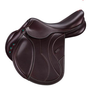 อานม้าแข่งคุณภาพสูง ทนทาน แบบใหม่ สไตล์ตะวันตก สำหรับกระโดดขี่ม้า หนังแท้ โครงไม้ ระบายอากาศได้ดี ทองเหลือง - Product Image 4