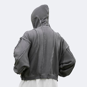 Sudadera de Forro Polar Grueso de 500 g/m² para Hombre, Diseño Desgastado, Estilo Vintage, Talla Grande, Invierno 2026, Personalizable, Fabricante - Product Image 2