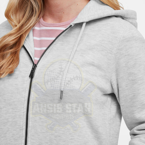 เสื้อกันหนาวมีฮู้ดแขนยาวโอเวอร์ไซส์ของผู้หญิงเสื้อกันหนาวถักทรงสูงมีฮู้ดพิมพ์ลายสำหรับฤดูหนาวออกแบบได้ตามต้องการ - Product Image 4