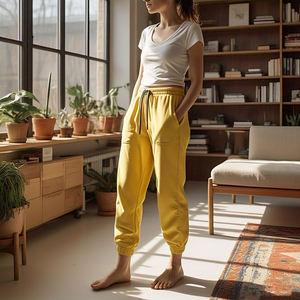 2025 vêtements de sport taille haute cordon pantalon pantalon femmes Jogging vêtements de course survêtement pantalons de survêtement pyjama dames - Product Image 4