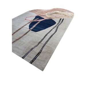 Tapis Caliedo en laine et viscose tufté à la main, 4m, rectangulaire, motif abstrait, pour salon, épaisseur 10mm, TNQ-7041 - Product Image 2