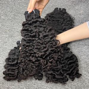 VQHAIR Extensiones de Cabello Humano, Máquina de Doble Trama, Estilo Rizado Birmano, Corte de Un Donante - Product Image 4