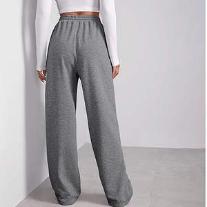 <b>Women's</b> Sweatpants Baggy <b>Pants</b> Pockets High Waist Sporty Gym Athletic Fit Jogger <b>Pants</b> Lounge Trousers <b>Fleece</b> Oversize - Product Image 2