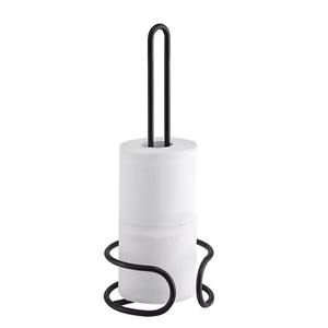 Portarrollos de papel higiénico de metal con revestimiento negro, favorece opciones ecológicas debido a su larga duración y reciclabilidad - Product Image 5