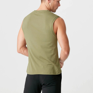 2025 Custom Men's Gym Tank Top Breathable Knitted Polyester Mesh Sports Running Singlet Breathable and Comfortable - Product Image 5