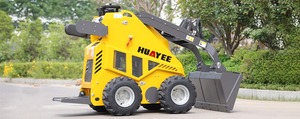 Mini-chargeuse sur pneus HUAYEE 4x4, tracteur de jardin jaune, tracteur multifonctionnel sur roues - Product Image 5