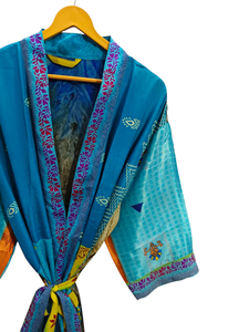 Robe longue Kimono d'été de luxe Robe de bain douce pour la maison Bikini Cover Up Taille libre Robe de bain, - Product Image 4