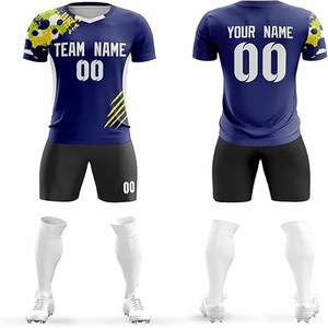 Akliex Impression personnalisée Maillot de football par sublimation Uniformes de football Vêtements de sport Maillots de football pour entraînement d'équipe - Product Image 1