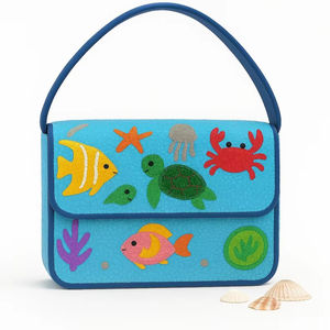 Sac à main Sea Creature, sac océan perlé, pochette sous la mer, sac de plage nuptiale, sac à main thème tropical, sac à main mer coloré, - Product Image 1
