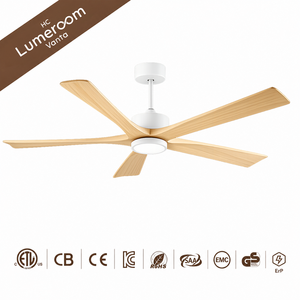 60 Inch Solid Wood <b>Ceiling</b> Fan with <b>Light</b> and <b>Remote</b>, Dimmable LED Smart <b>Ceiling</b> Fan with APP <b>Control</b> DC Motor - Product Image 1