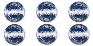 Set di 6 Piatti da Cena Rotondi in Ceramica, Design Wabi-Sabi, Smalto Reattivo Lucido con Decorazione Digitale in Rilievo, Ermes di Excelsa - Product Image 2