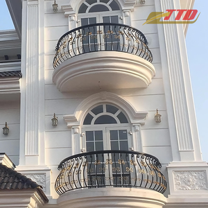 Barandilla artística de hierro forjado personalizada para balcones con atractivo decorativo al aire libre y artesanía de hierro forjado de alta gama - Product Image 1