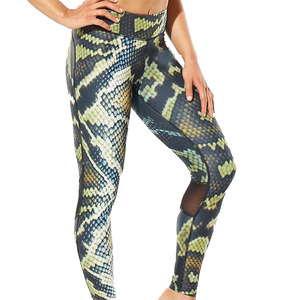Leggings durables imprimés par sublimation pour femmes, ajustement flexible pour la course à pied, les entraînements de yoga et de gymnastique, style Pilates, conception extensible et confortable - Product Image 4