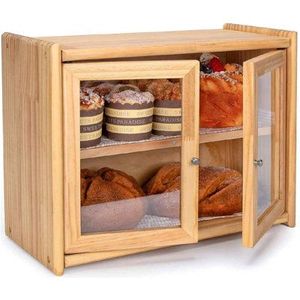 Caja de Pan de Madera de Dos Niveles |   Hecho a Mano |   Venta al por Mayor de Fábrica - Product Image 1