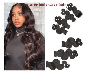 Doble dibujado más alta calidad humano virgen Remy pelo cutícula intacta fábrica cierre personalizado - Product Image 4