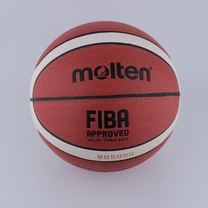 Balón de Baloncesto Molten BG5000 para Entrenamiento y Competición en Interiores, Talla 5 Oficial, Cuero Suave, Talla 6 para Hombre, Talla 5 para Mujer, Goma Azul - Product Image 1