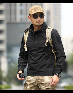 Chaquetas cortavientos personalizadas para hombre, Anorak con patrón de camuflaje, chaquetas con capucha, logotipos bordados, tejido transpirable, soporte XL - Product Image 6