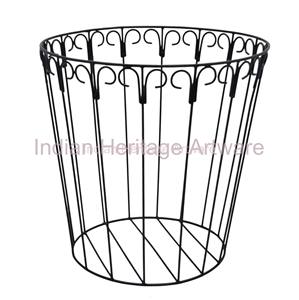 IHA IHAWB036 Seau de rangement rond en fer argenté, doré et noir pour bureau - Product Image 5