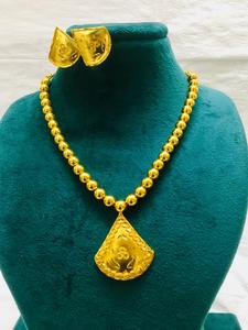 TOGO COMOROS 1 gramme en alliage plaqué or bijoux collier léger boucles d'oreilles avec perle femmes africaines tenue de fête régulière cadeau - Product Image 2