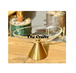 Tazón de vidrio para chocolate a granel con soporte de Metal dorado, utensilios de cocina, tazón para servir alimentos, tazón de vajilla de tamaño personalizado - Product Image 1