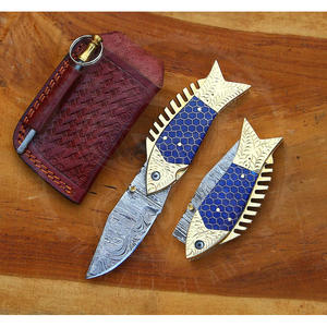 Fabricant en gros de couteaux pliants de poche en acier Damas durables, couteaux de survie pour la chasse et le camping en plein air, EDC - Product Image 4