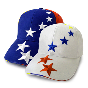 หมวกเบสบอลสุดคลาสสิกผ้าคอตตอน100% ปักลาย3D 5ดาวพร้อมหัวเข็มขัดโลหะหมวกแก๊ป Venezuela 6แผง - Product Image 2