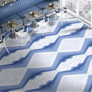Blue Book Match 600x1200mm Porcelana 60x120cm Azulejos brillantes Zimbabue Moderno - Product Image 6