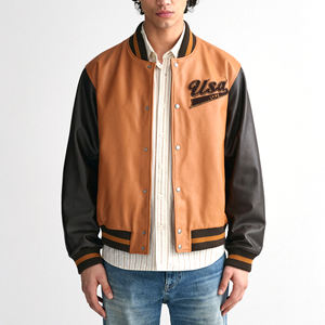 Unisex Leather SALVA Varsity <b>Jacket</b> Breathable Quick Dry with Customizable Digital Print Team Name Sportswear Set - Product Image 6